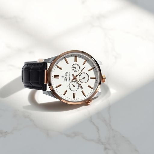 AI-generated sample — marble-surface product shot