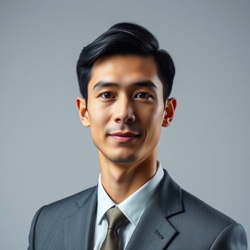 AI-generated sample — dramatic studio headshot